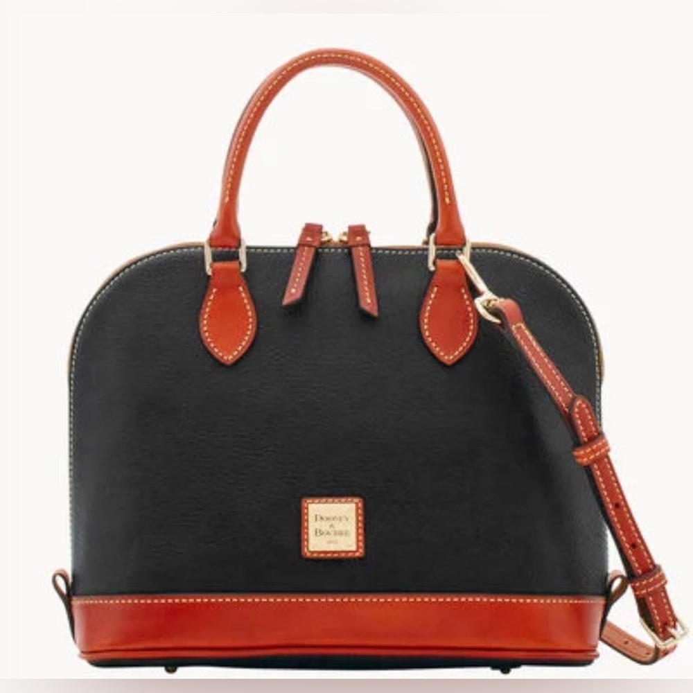Dooney & Bourke Pebble and Grain Zip Zip Satchel Purse - Picture 1 of 13